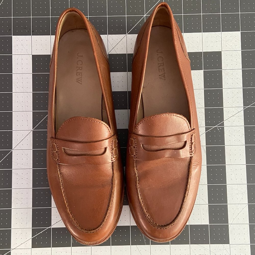 Women's J.Crew Cognac Brown Academy Penny Loafer